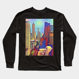 Michigan Avenue in Chicago Long Sleeve T-Shirt